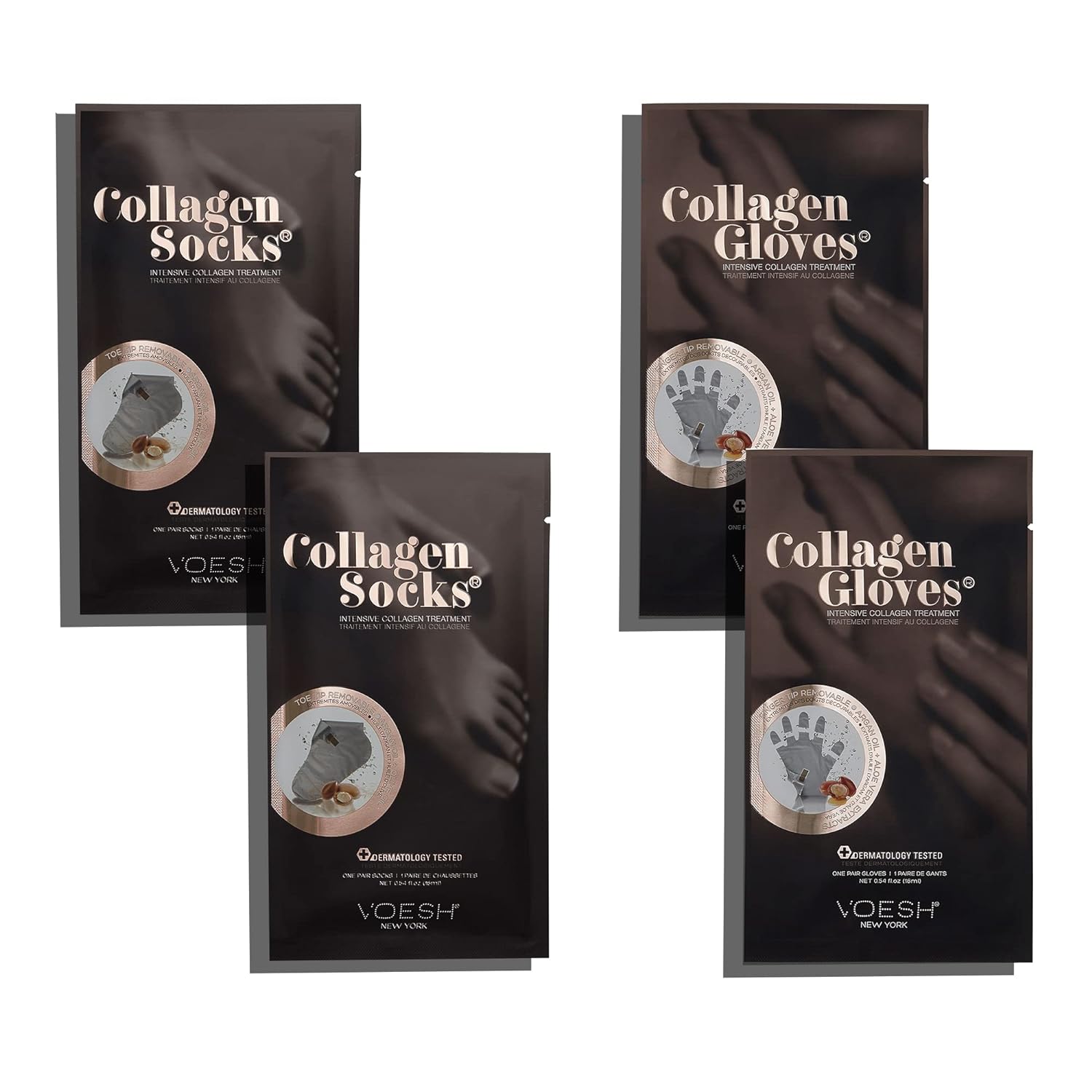 Găng tay làm móng Voesh Deluxe Manicure Collagen - Chiết xuất dầu Argan + Lô hội - Hộp 100 chiếc