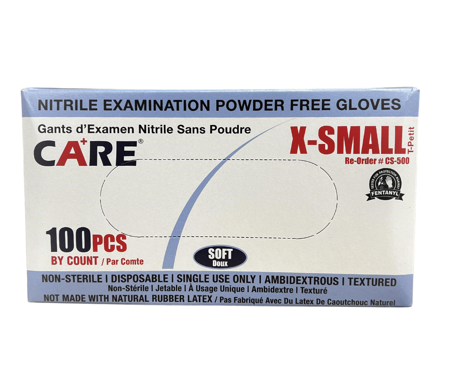 GĂNG TAY CHĂM SÓC Găng tay Nitrile không bột cỡ XSmall - Hộp 10 chiếc
