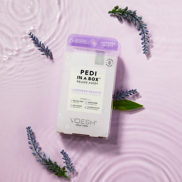 VOESH Deluxe Pedicure 4 bước - Hoa oải hương - Hộp 50 cái