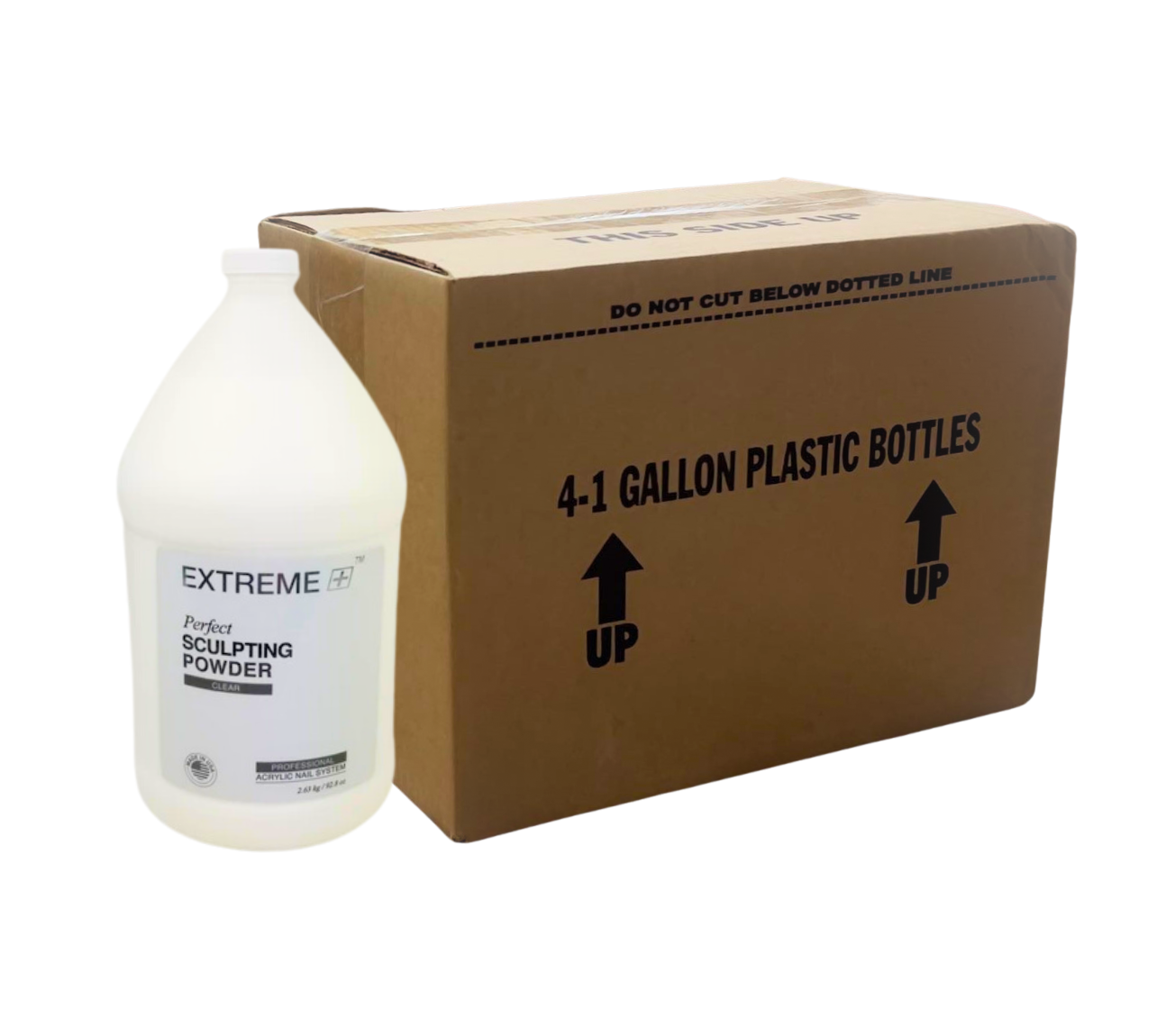 Bột tạo hình móng Acrylic EXTREME+ 92,8 oz (1 gallon) - Trong suốt như pha lê - Hộp 4
