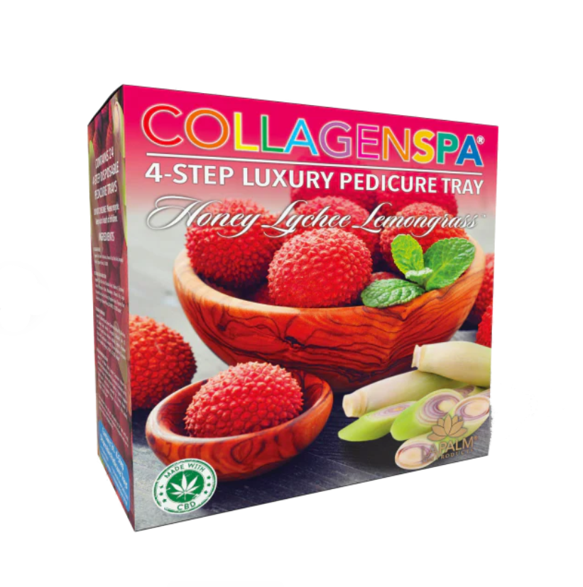Khay Chăm Sóc Chân 4 Bước La Palm CollagenSpa - Mật Ong Vải Sả - Hộp 24 cái