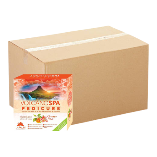 La Palm Volcano Deluxe Pedicure 5 bước - Màu cam số 5 - Hộp 36