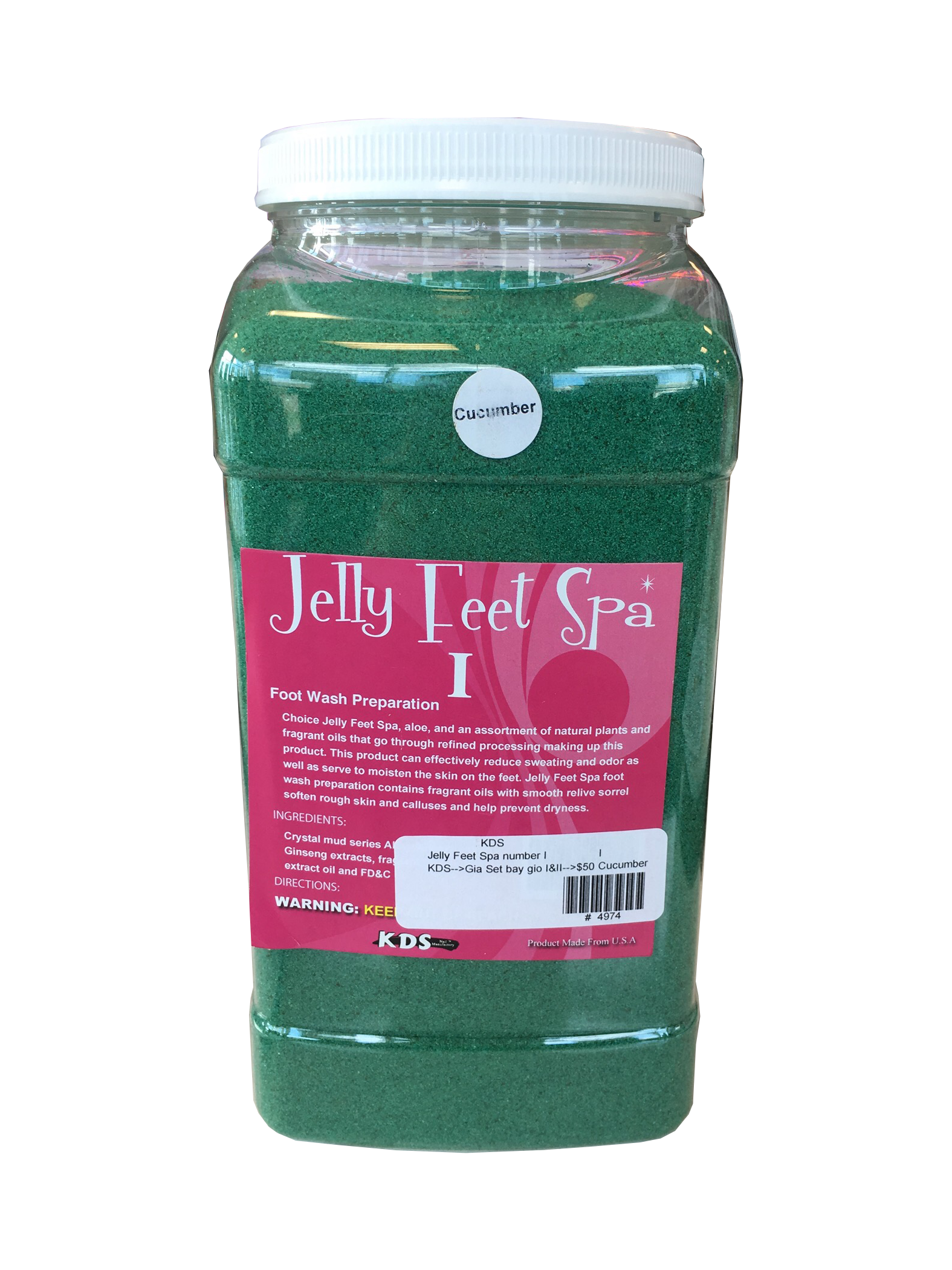 KDS Jelly Feet Spa Number I - Dưa chuột - Hộp 4