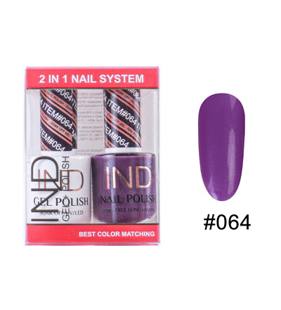 Bộ Gel Sơn Móng Tay IND & Sơn Mài Phối Màu - #64