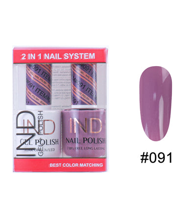Bộ Gel Sơn Móng Tay IND & Sơn Mài Phối Màu - #91