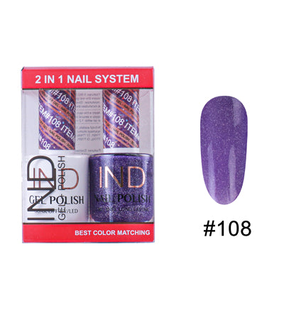 Bộ Gel Sơn Móng Tay IND & Sơn Mài Phối Màu - #108