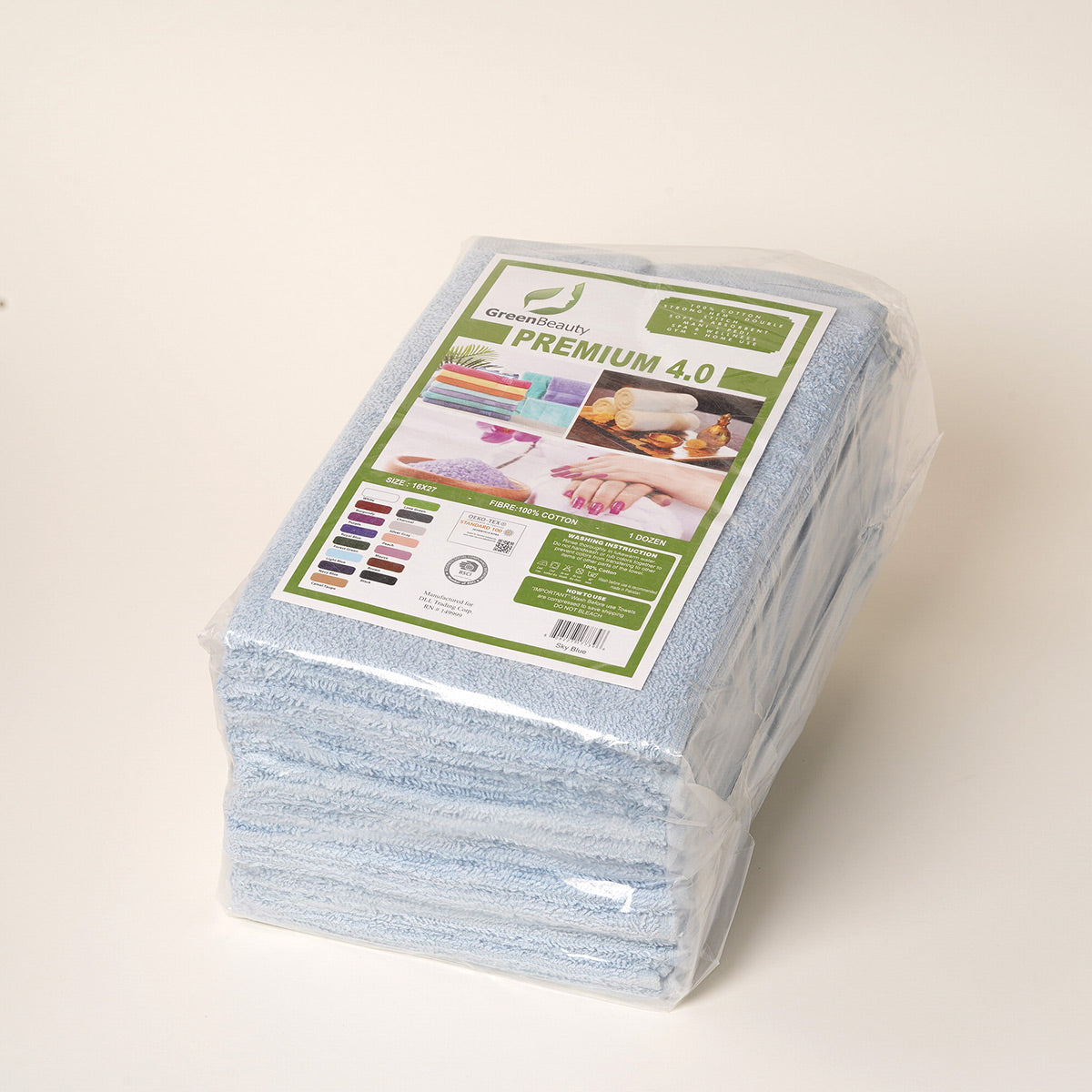 Khăn Tay Cotton GreenBeauty Premium 4.0 16 x 27 in (1 Chục)