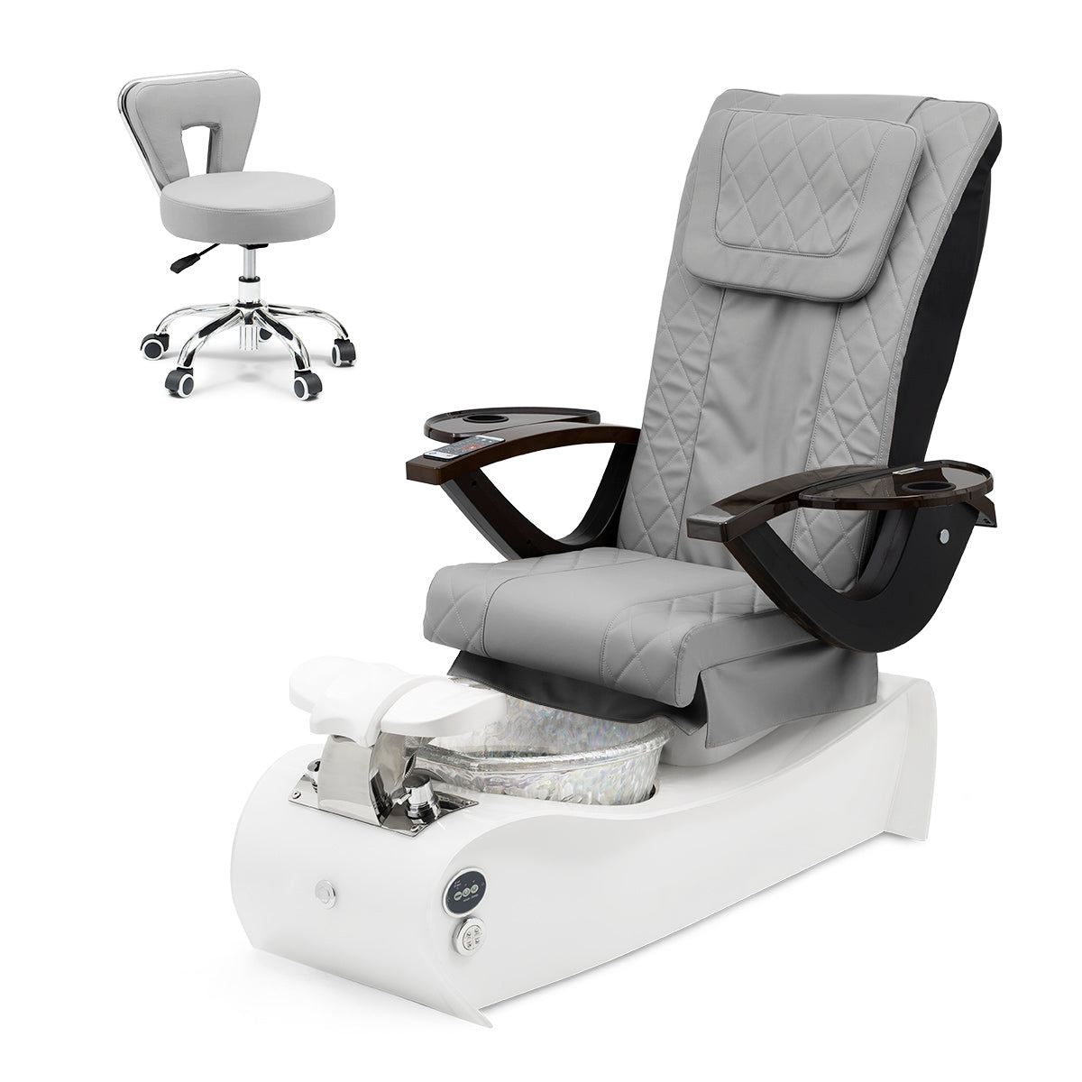Ghế Spa Thunder Pedicure - Đế trắng - Unicorn Bowl - Da Diamond