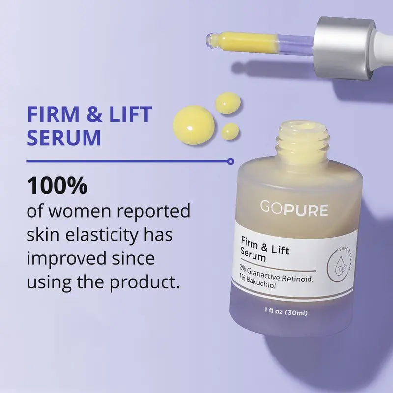 GOPURE Power Trio Facial Serums Set - Vitamin C Serum, Hyaluronic Acid Serum and Retinol Serum