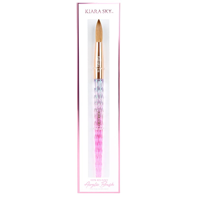 Bàn chải móng tay Kiara Sky Pink Crystal Acrylic Kolinsky 