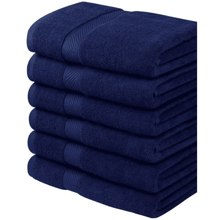 Khăn tắm 100% cotton Extreme+ - Xanh navy 16x29 - Gói 12 chiếc (3 pound)