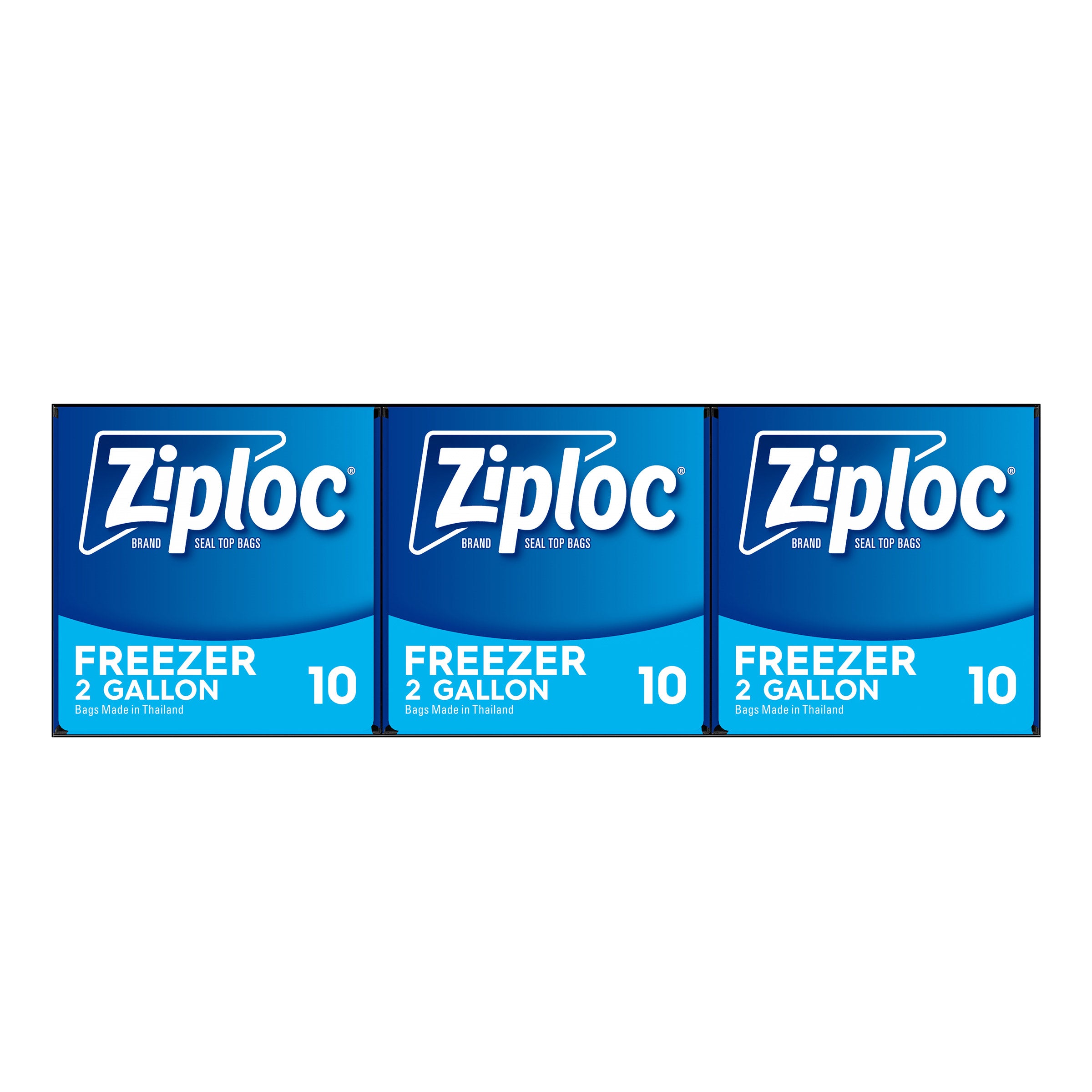 2-Gallon Seal Top Freezer Bags, 10-Count, Pack of 3