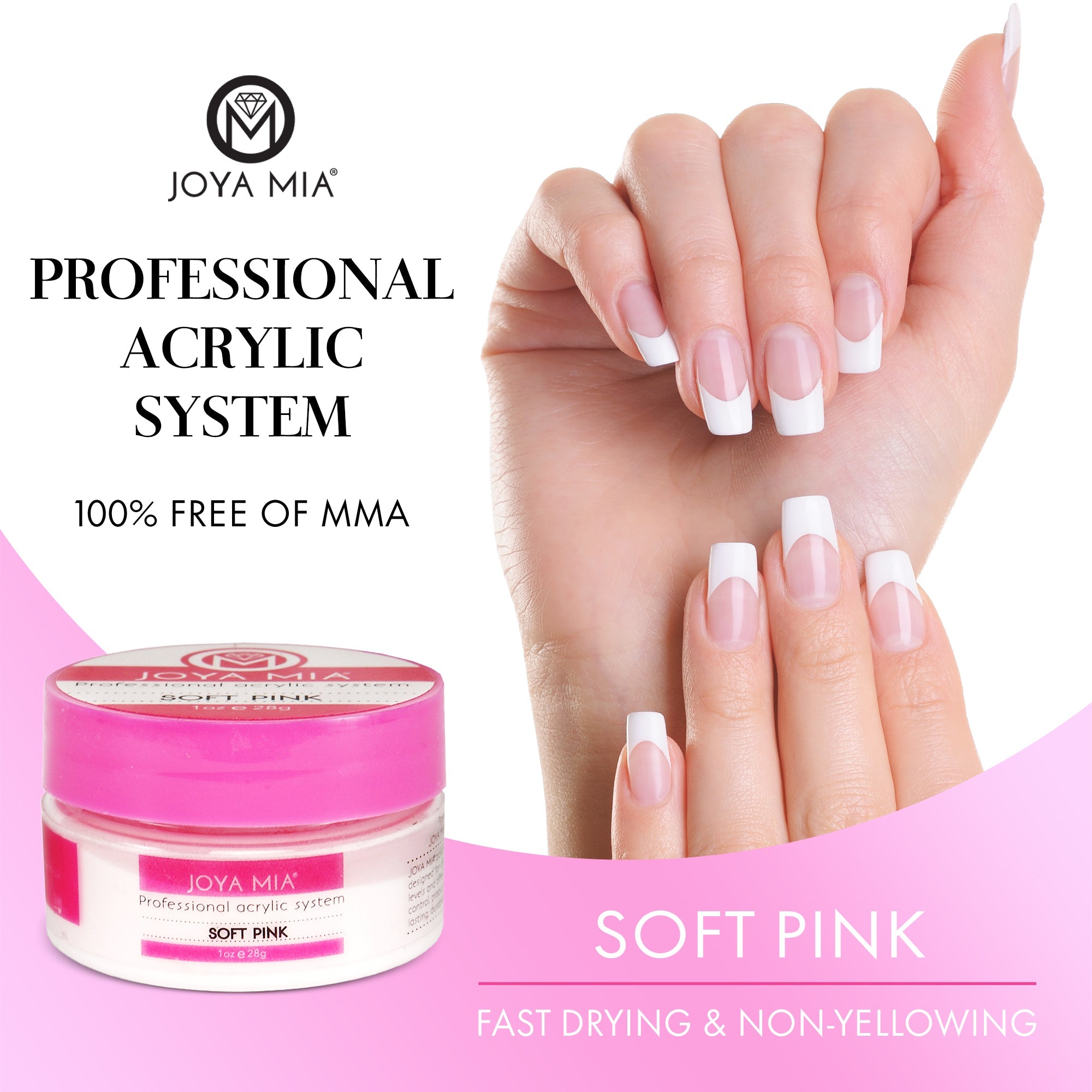 Acrylic Powder - Soft Pink - 1oz - 32oz