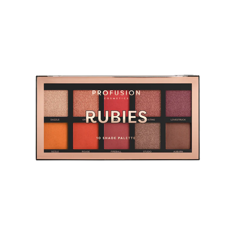 Rubies 10 shade palette