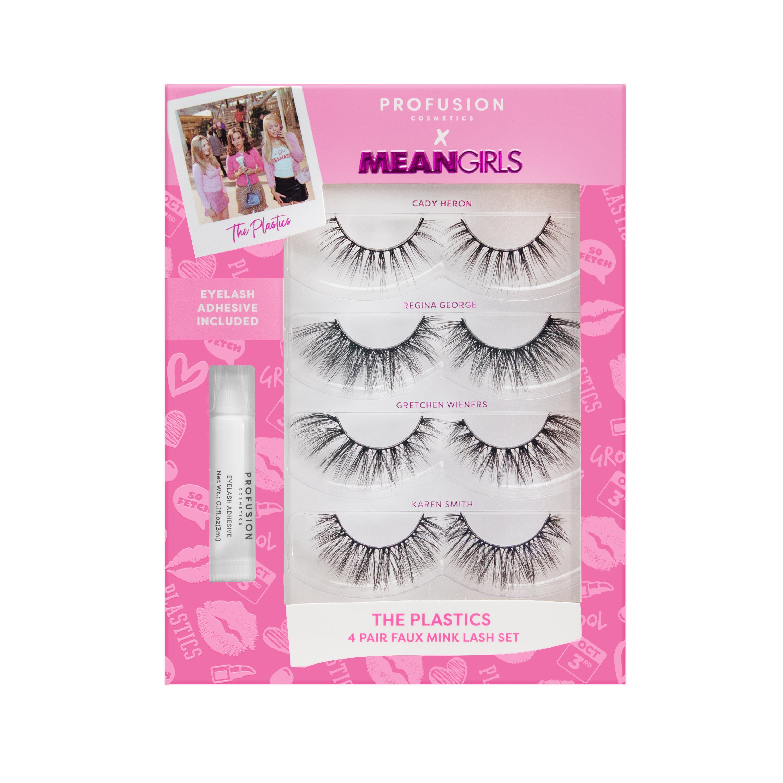 Mean Girls The Plastics 4 Pair Faux Mink Lash Set