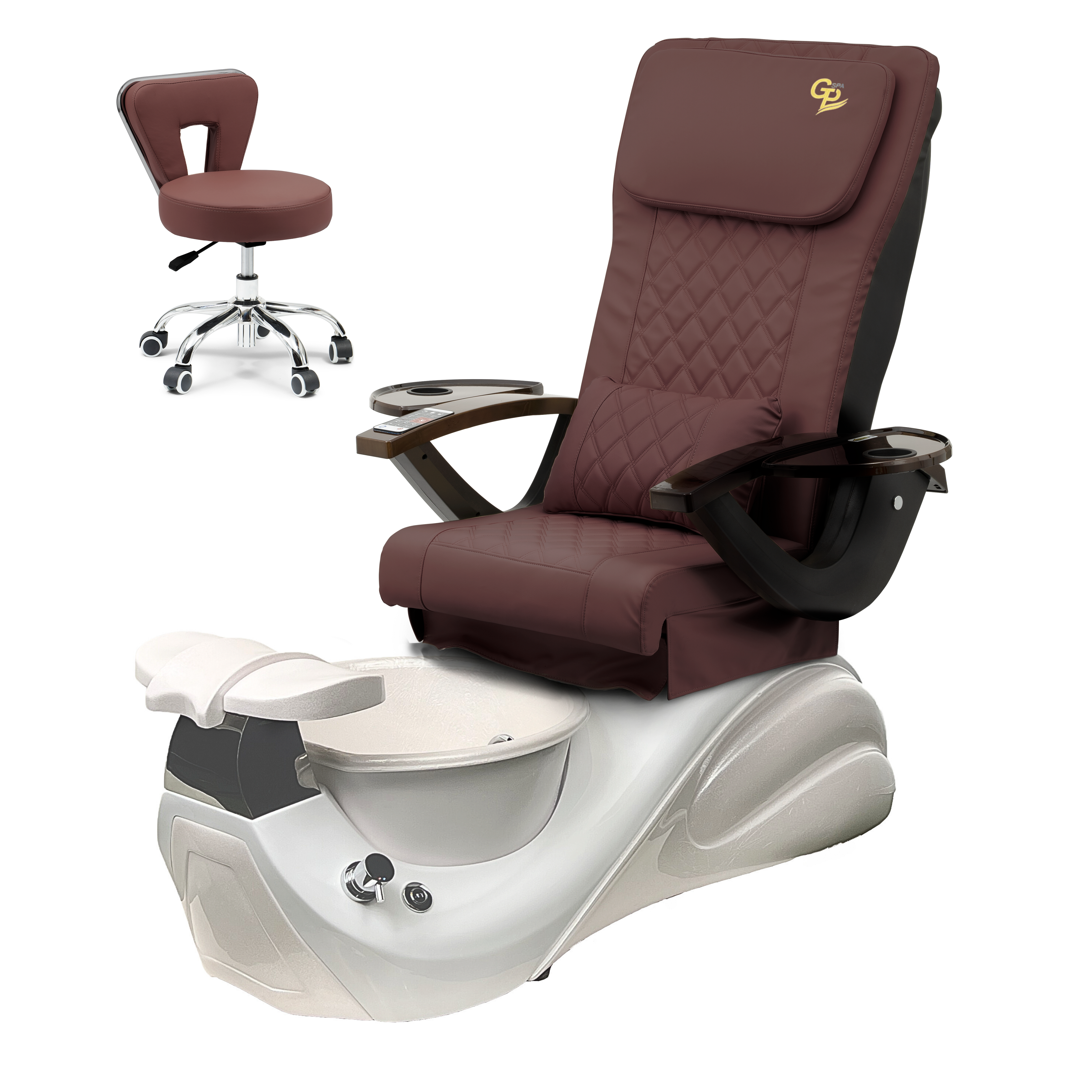 Ghế Spa Tarex Pedicure - Đế Trắng - Trắng Đá Marble - Da C01