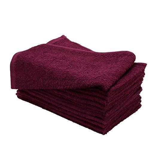 Khăn tắm cotton 100% Extreme+ - Đỏ tía 16x29 - Gói 12 chiếc (3 pound)
