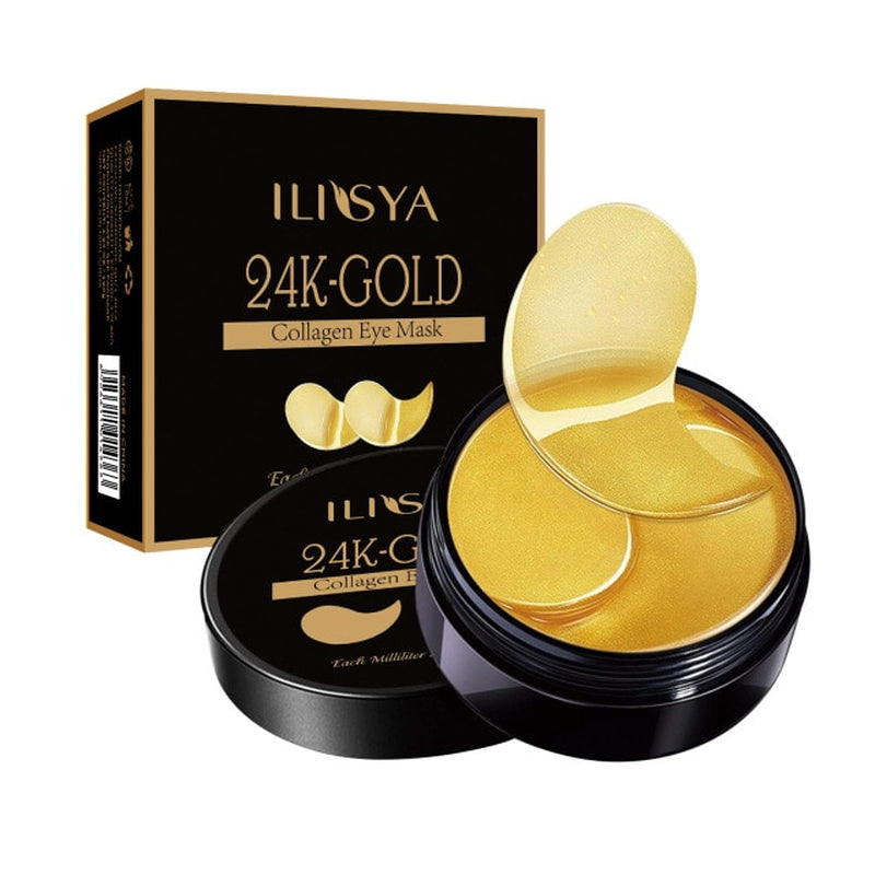 --Collagen Eye Mask 24K Gold Eye Patch Seaweed Eye Dark Circles Anti-Puffiness Anti-Aging Moisturizing Eyes--60Pcs