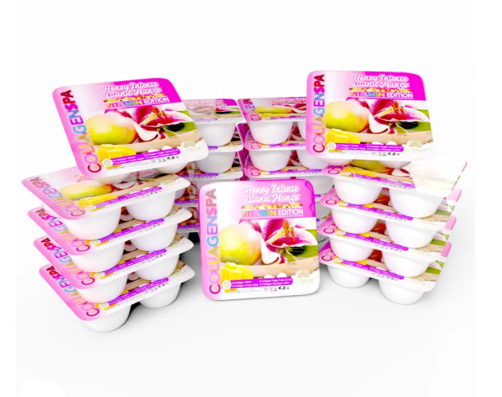 Khay chăm sóc móng chân 4 bước La Palm CollagenSpa - Hương xoài đảo nhiệt đới - Hộp 4 hộp