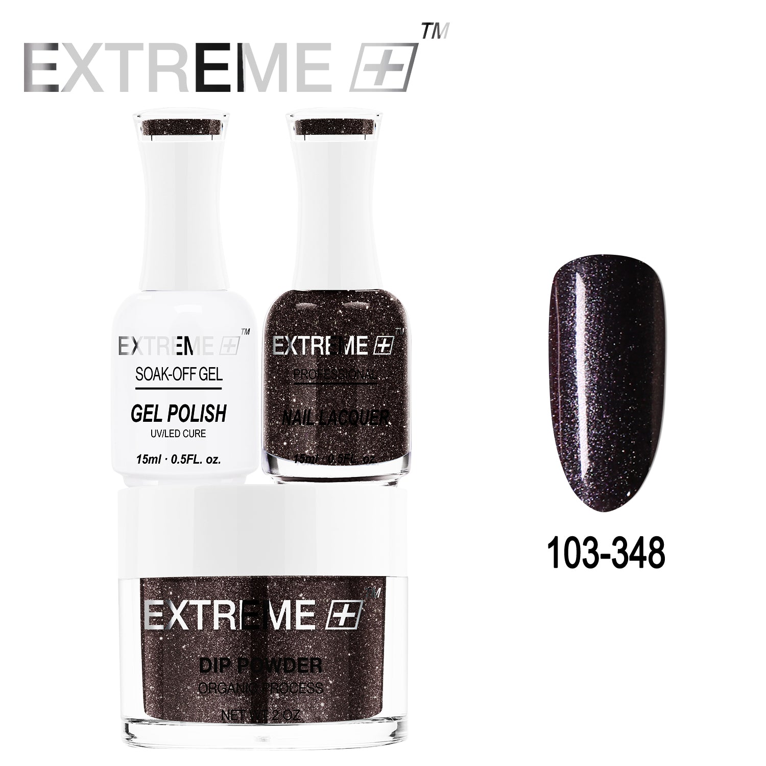 EXTREME+ Bộ combo 3 trong 1 tất cả trong một - Bột nhúng, sơn gel và sơn móng tay #103