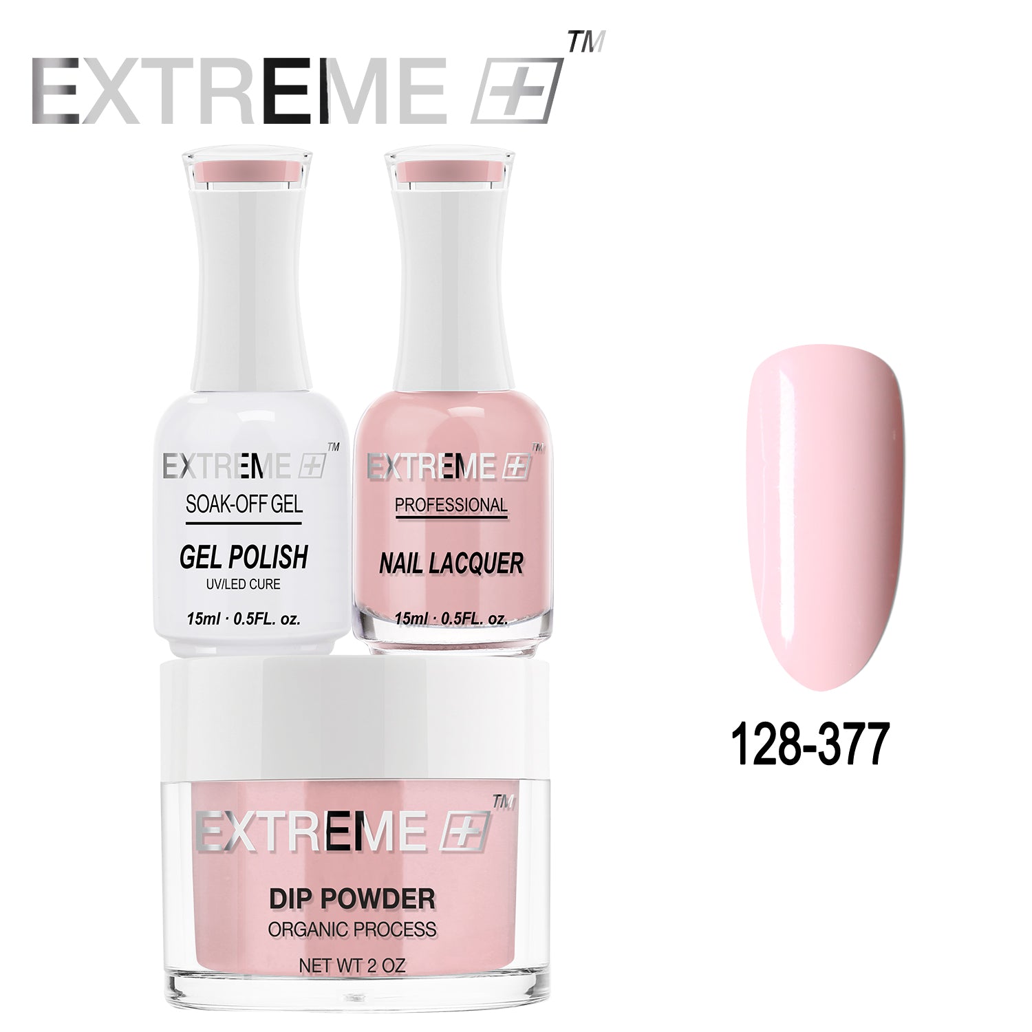 Bộ combo 3 trong 1 tất cả của EXTREME+ - Bột nhúng, sơn gel và sơn móng tay #128