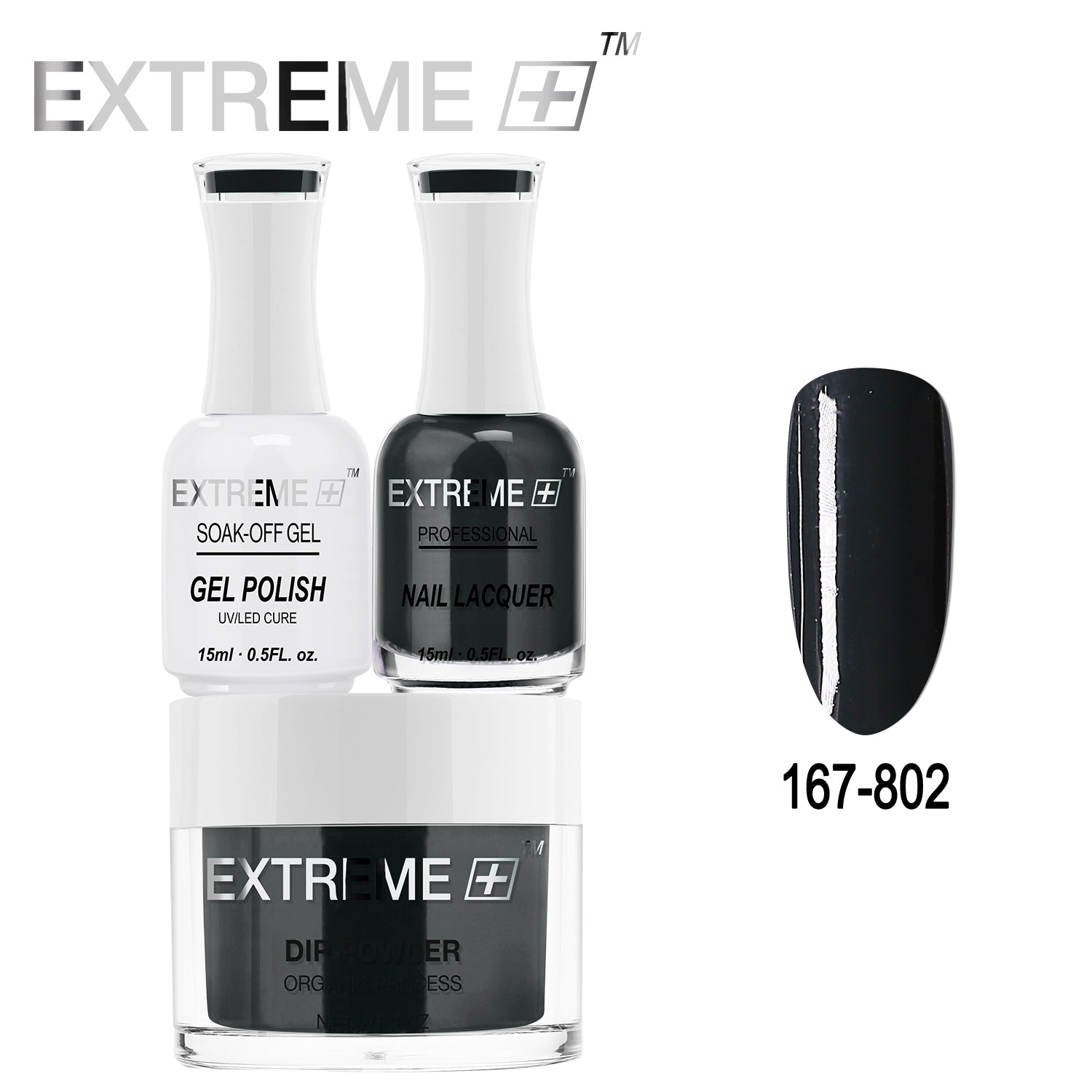 Bộ combo 3 trong 1 tất cả của EXTREME+ - Bột nhúng, sơn gel và sơn móng tay #167