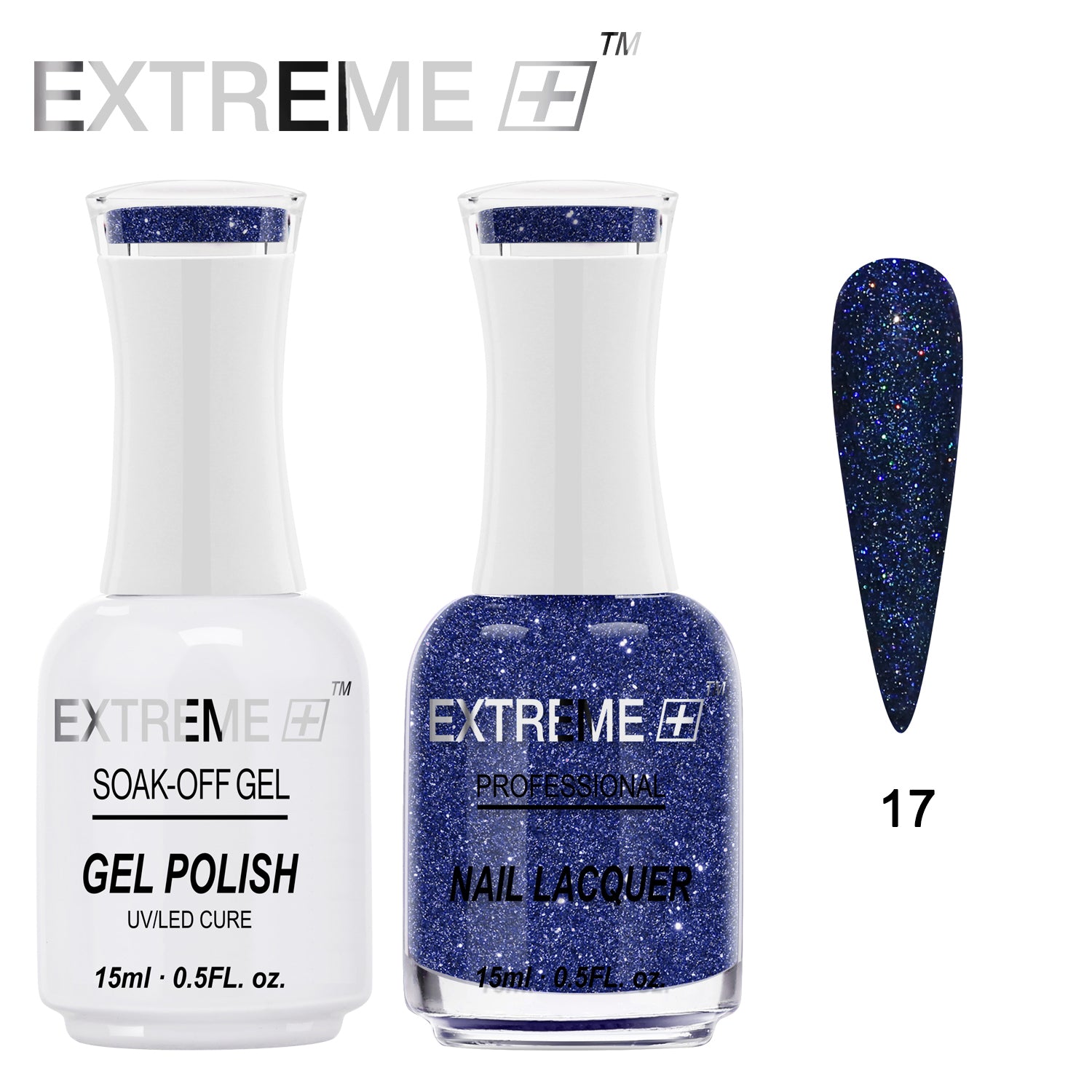 EXTREME+ Holo Chrome Gel Matching Lacquer - #017