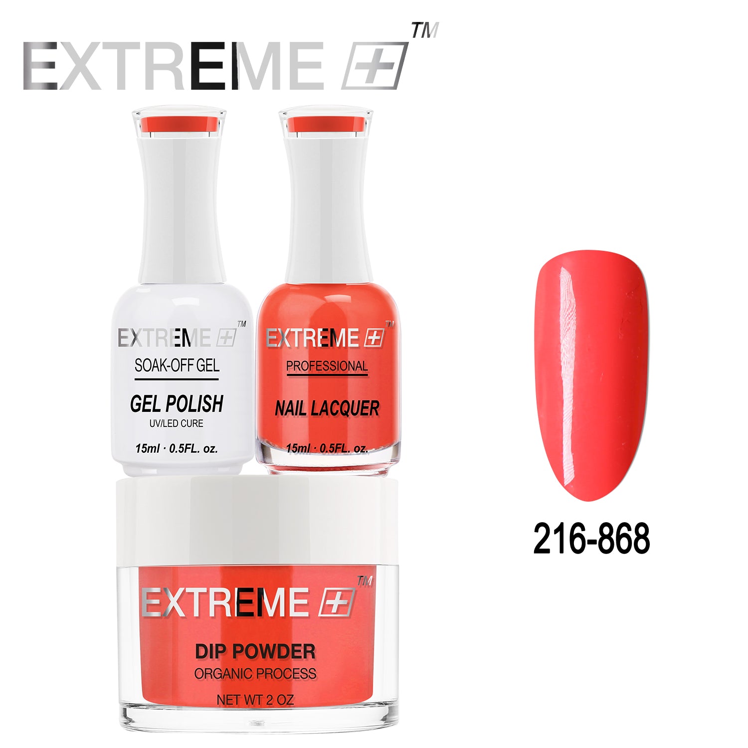 Bộ combo 3 trong 1 tất cả của EXTREME+ - Bột nhúng, sơn gel và sơn móng tay #216