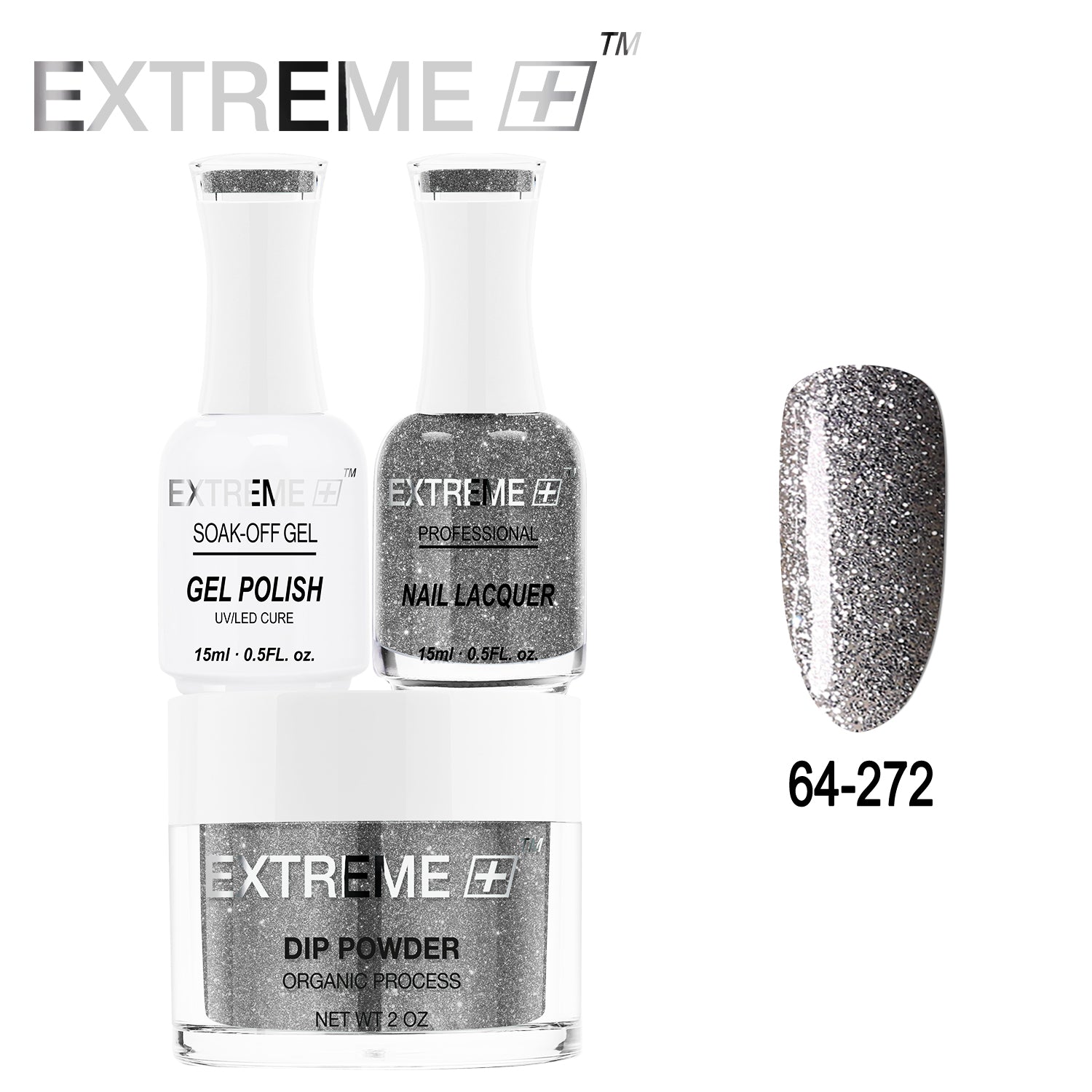 Bộ combo 3 trong 1 tất cả của EXTREME+ - Bột nhúng, sơn gel và sơn móng tay #064