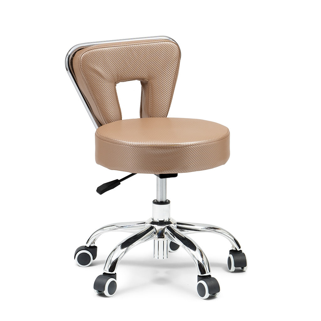 Pedicure Stool 12 Carbon Fiber - Cappuccino