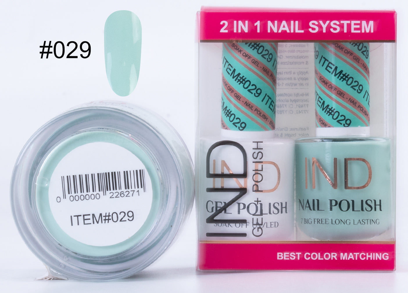 IND Combo 3 TRONG 1 Gel + Sơn mài + Phấn phủ - #29