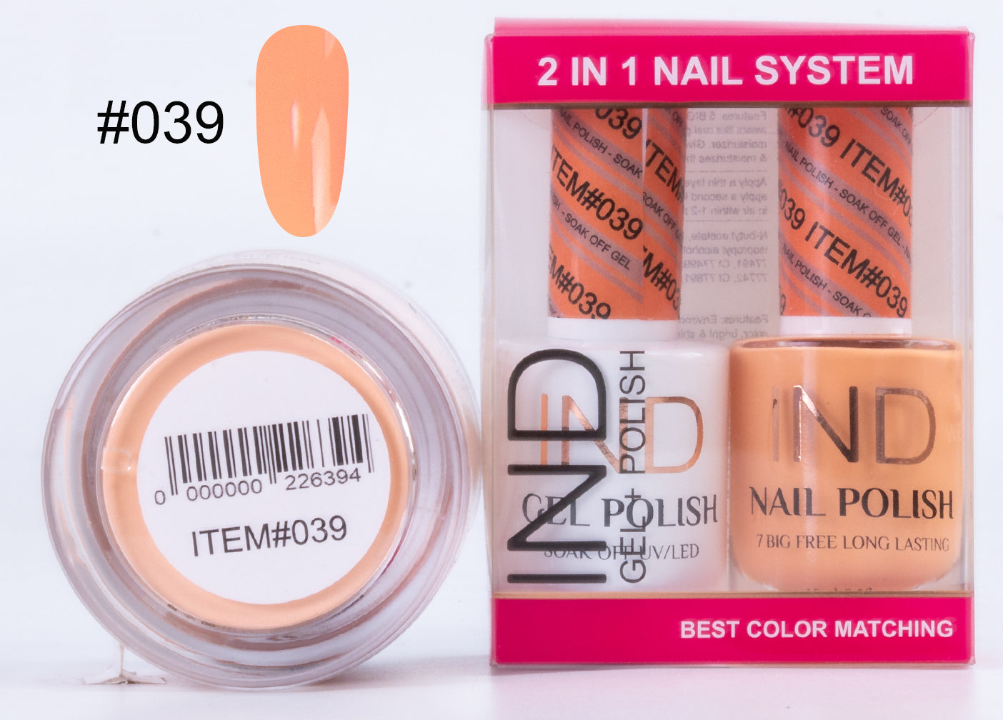 Combo IND 3 TRONG 1 Gel + Sơn mài + Phấn phủ - #39