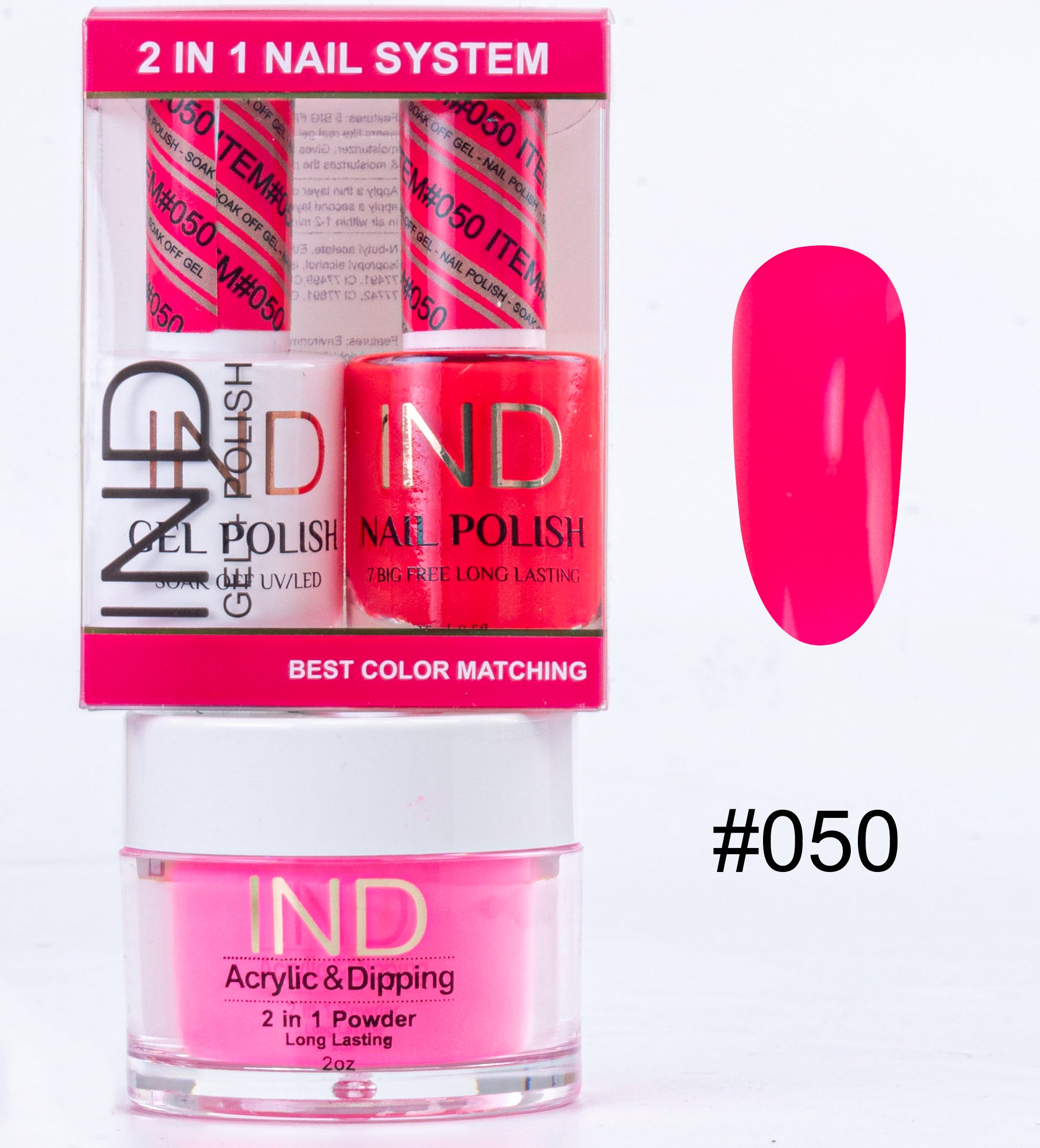 Combo IND 3 TRONG 1 Gel + Sơn mài + Phấn phủ - #50