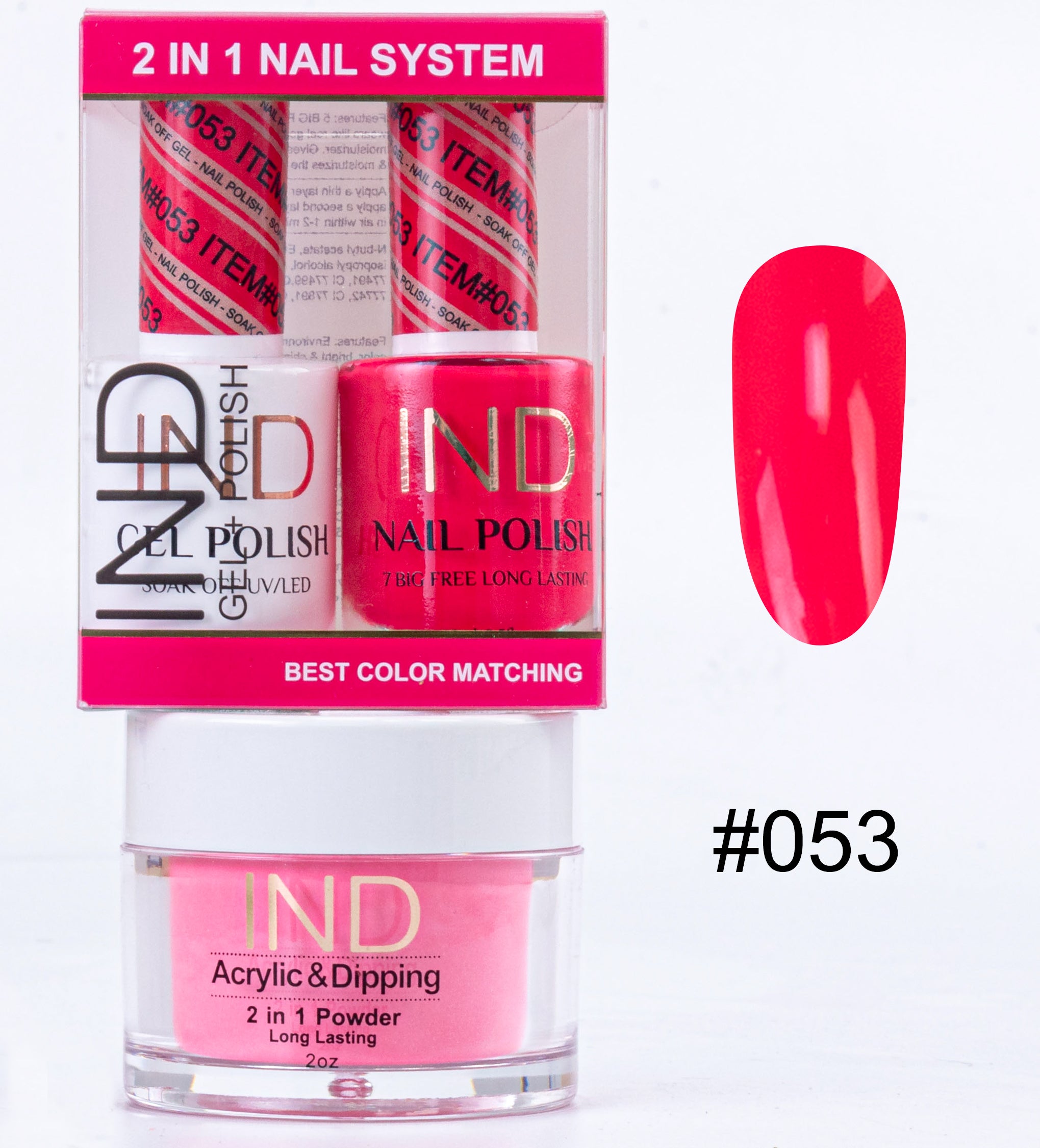 Combo IND 3 TRONG 1 Gel + Sơn mài + Phấn phủ - #53