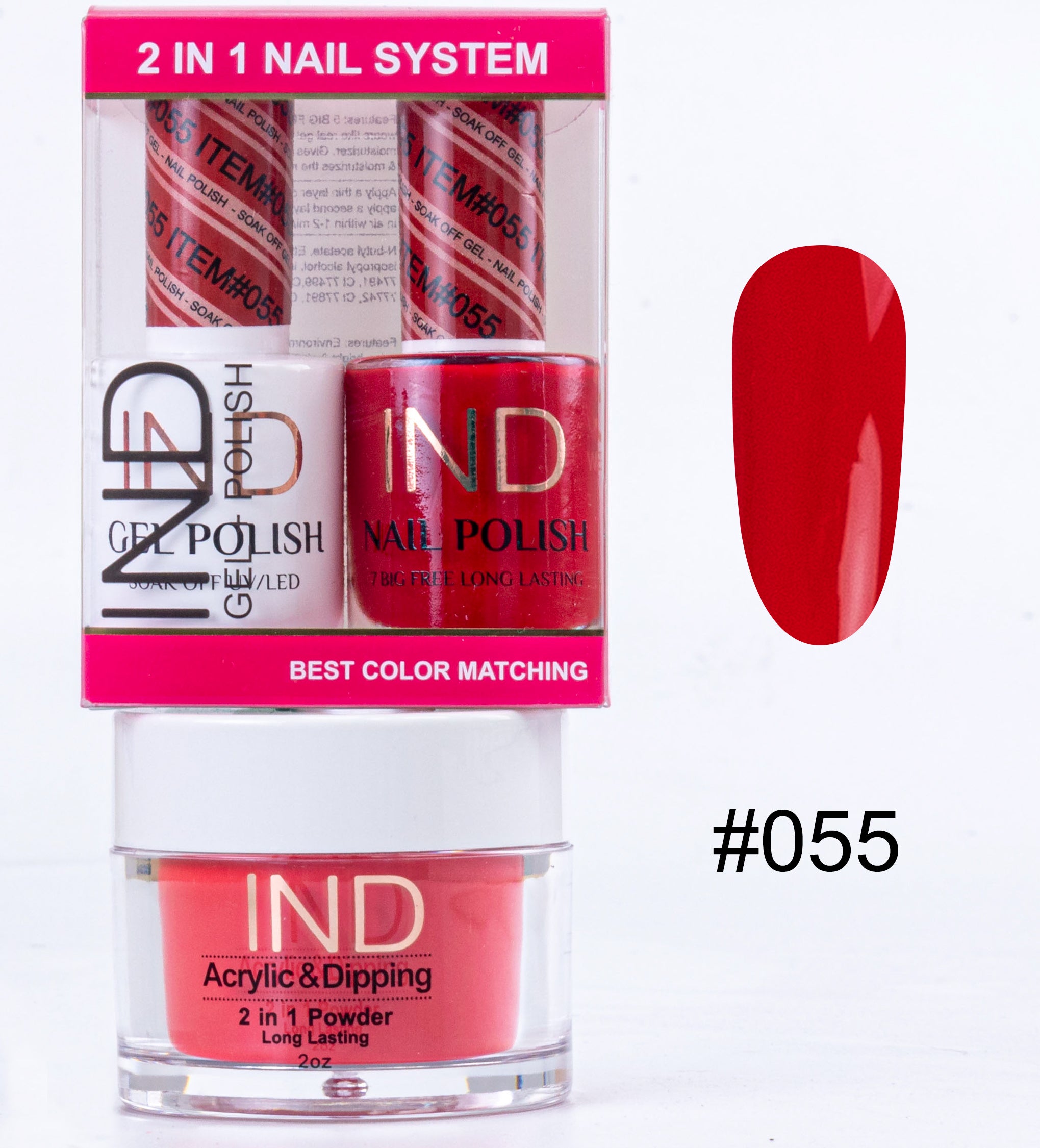 Combo IND 3 TRONG 1 Gel + Sơn mài + Phấn phủ - #55