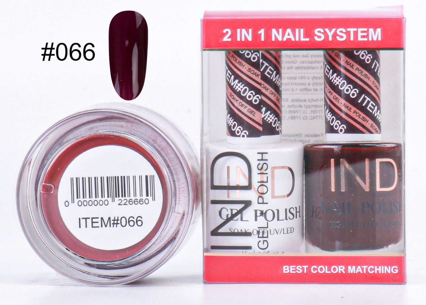 Combo IND 3 TRONG 1 Gel + Sơn mài + Phấn phủ - #66