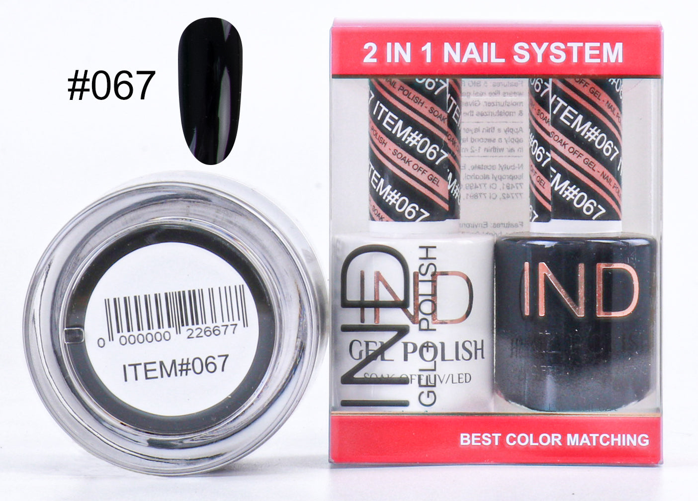 Combo IND 3 TRONG 1 Gel + Sơn mài + Phấn phủ - #67