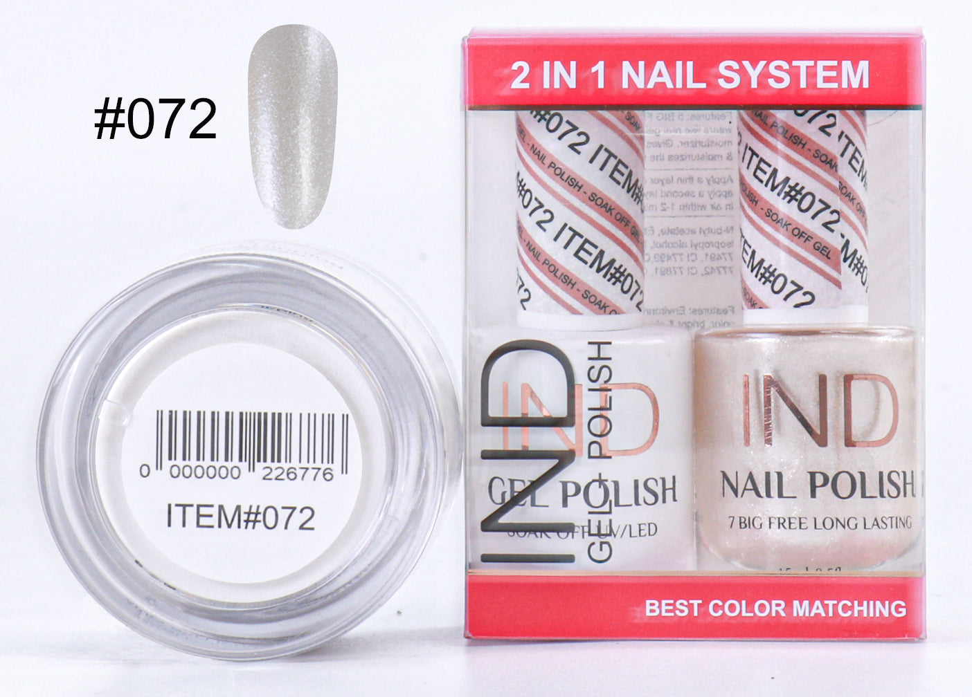 IND Combo 3 TRONG 1 Gel + Sơn mài + Phấn phủ - #72