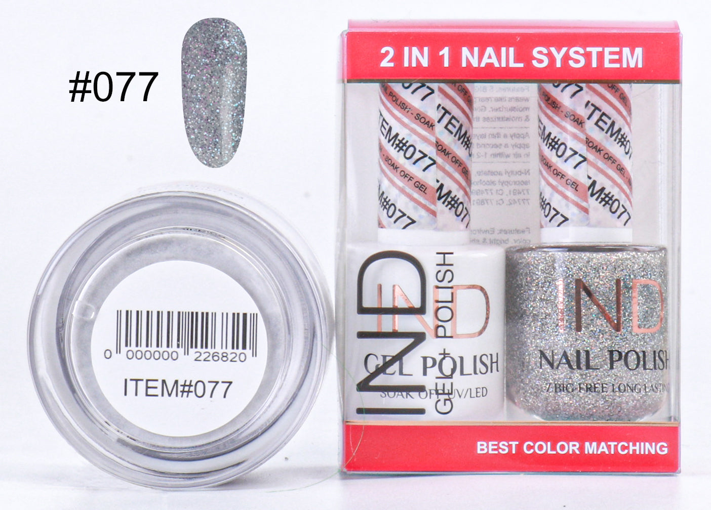 Combo IND 3 TRONG 1 Gel + Sơn mài + Phấn phủ - #77