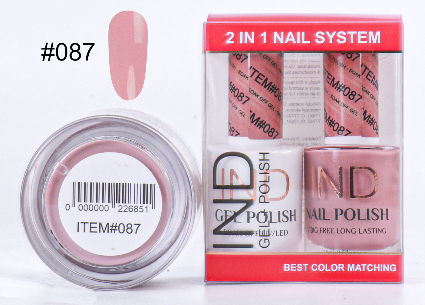 Combo IND 3 TRONG 1 Gel + Sơn mài + Phấn phủ - #87