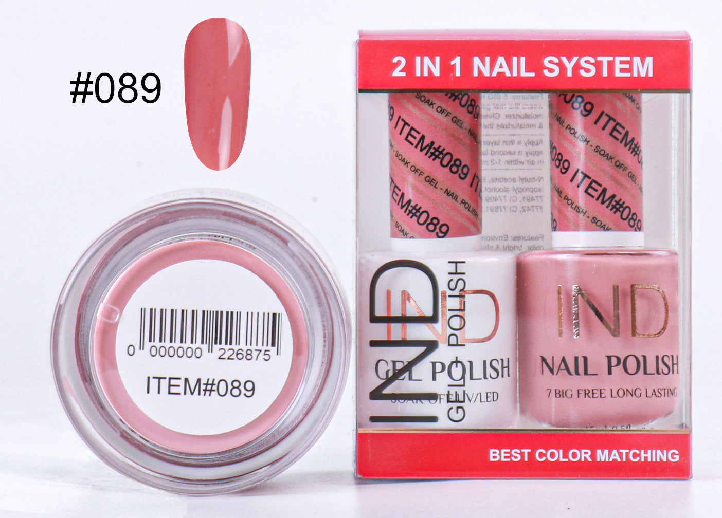 Combo IND 3 TRONG 1 Gel + Sơn mài + Phấn phủ - #89