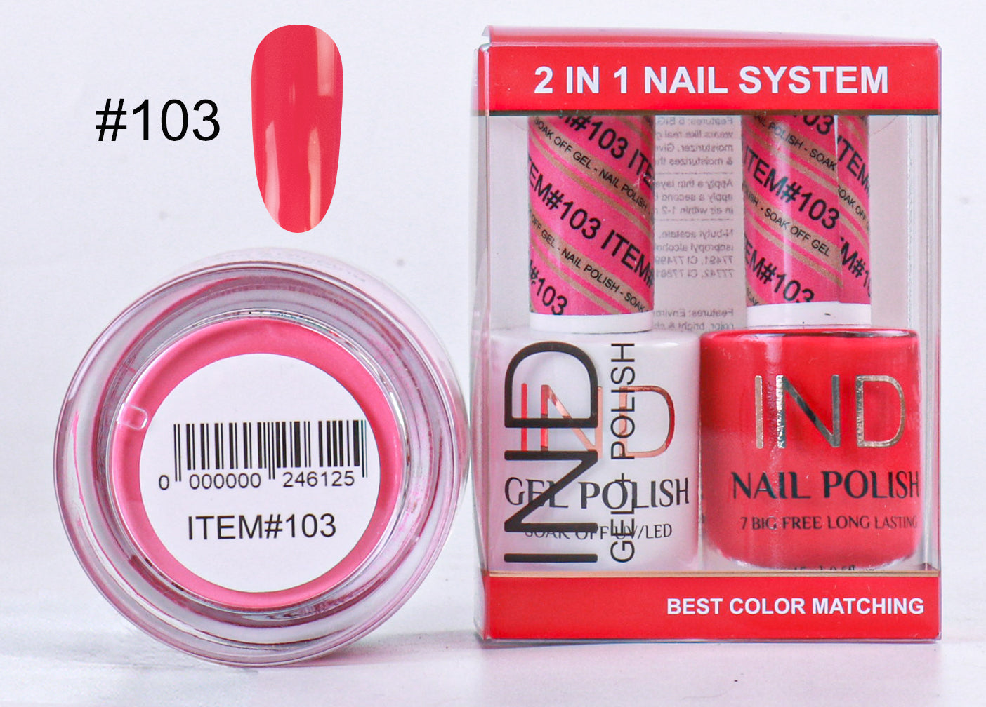 Combo IND 3 TRONG 1 Gel + Sơn mài + Phấn phủ - #103