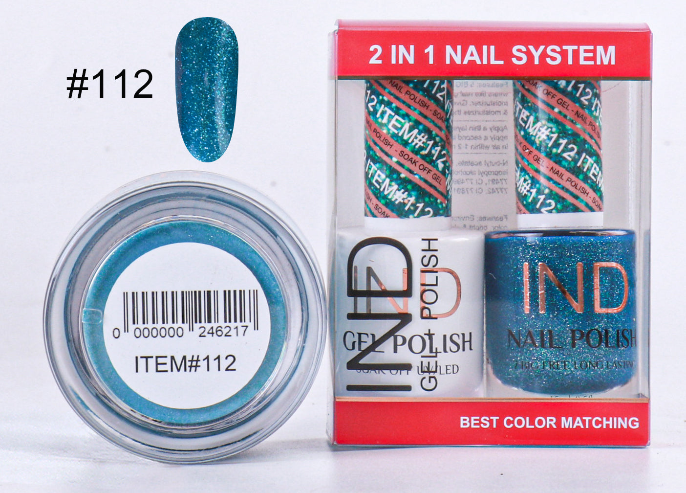 Combo IND 3 IN 1 Gel + Sơn mài + Phấn phủ - #112