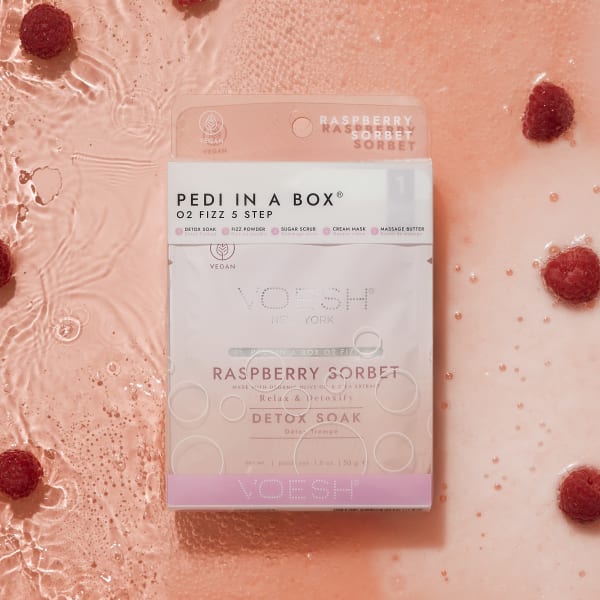 VOESH Pedi in a Box O2 Fizz 5 Step - Raspberry Sorbet 