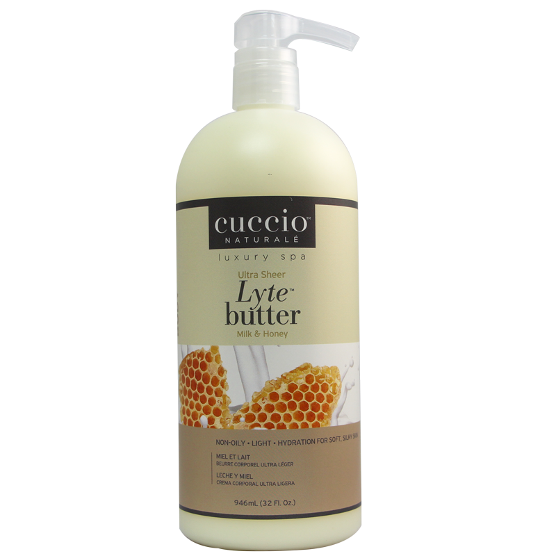 Cuccio Naturale Lyte Milk and Honey Ultra Sheer Butter 32 oz