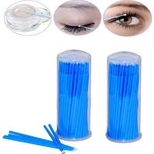 100 miếng Micro Applicator Brushes Lash Micro Swabs để nối mi, trang điểm 